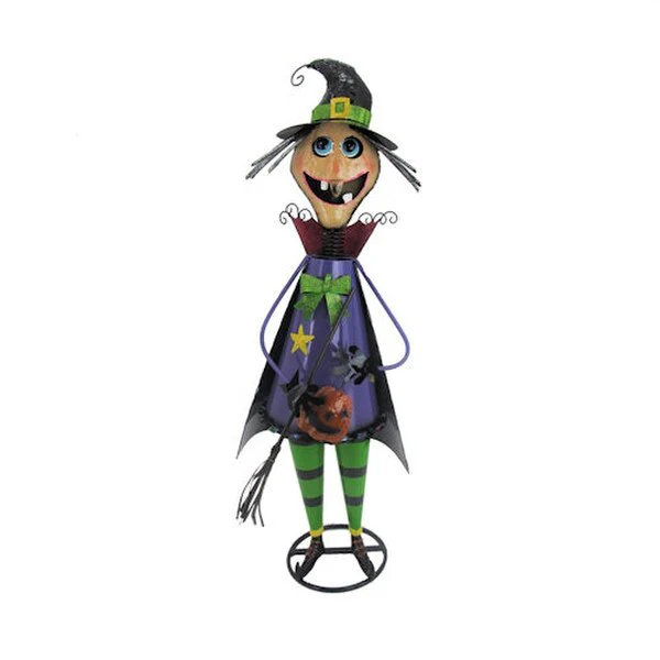 Agnes Iron Halloween Witch Garden Statue - Image 7