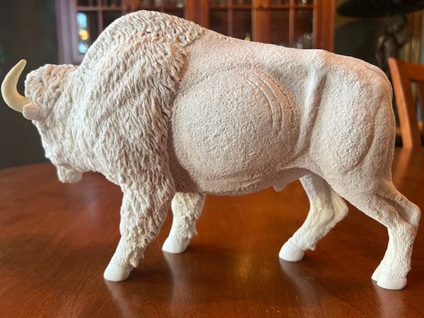 American Bison Buffalo 7" High Marble Sculpture - Image 4