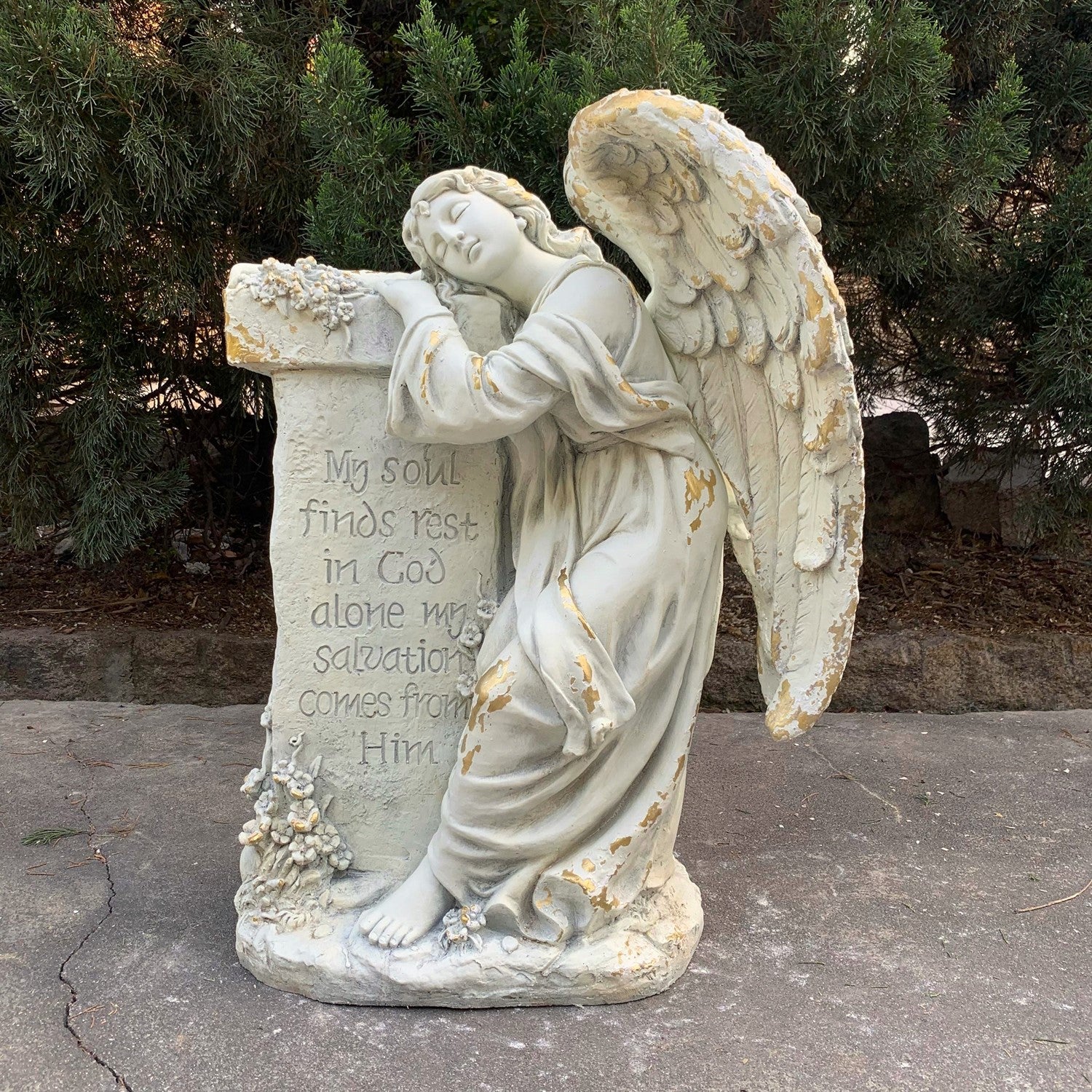 Angel Mourning  Religious Memorial Statue for Garden & Cemetery 33" - Image 2