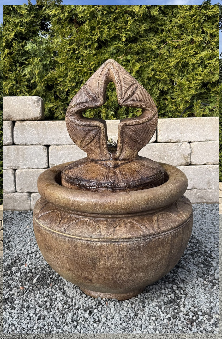 Eternal Faith Cross Bubbler Fountain 25" High