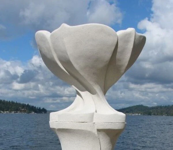 Art Nouveau Tulip Architectural Vase 19" High