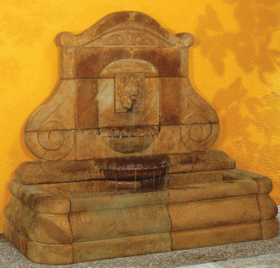 Avignon Lion Sculpted Wall Fountain 60" Tall - Image 3