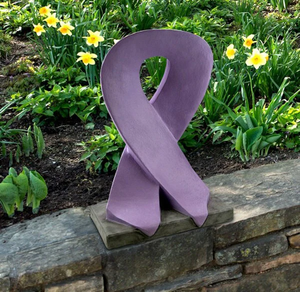 Awareness Ribbon Lavender Sculpture - Image 2