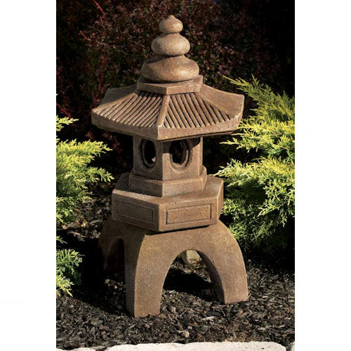 Bamboo Pagoda Lantern Lamp Garden Statue  27" High
