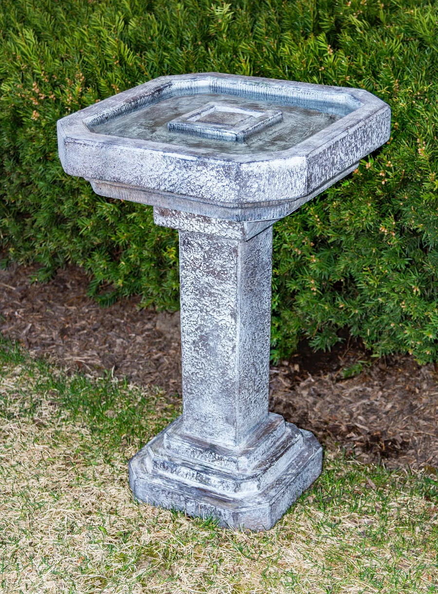 Bancroft Cast Stone Birdbath 24.75" High - Image 2