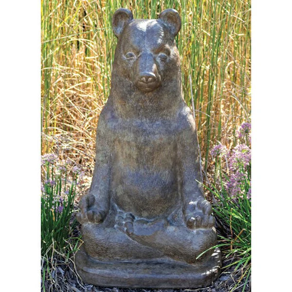 Bear in Zen Pose Sculpture