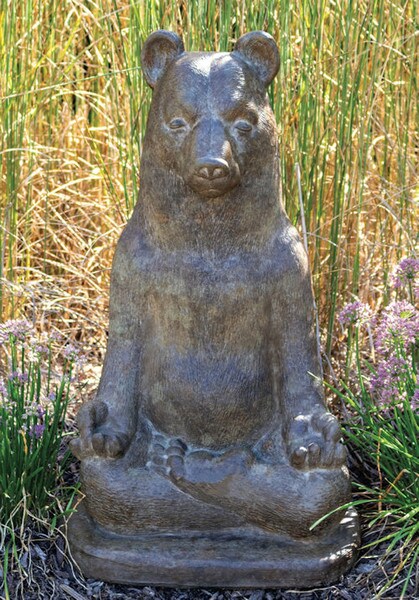 Bear in Zen Pose Sculpture - Image 2