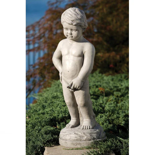 Belgium Boy Plumbed Water Feature Statue 26.5" High - Image 2