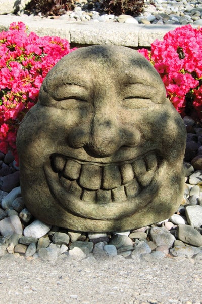Big Laughing Garden Face Sculpture