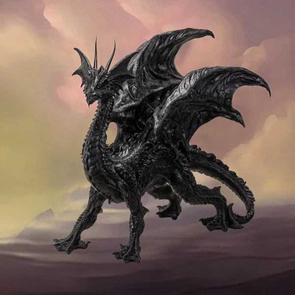 Black Dragon Sculpture Shadow-fire Sentinel - Image 6