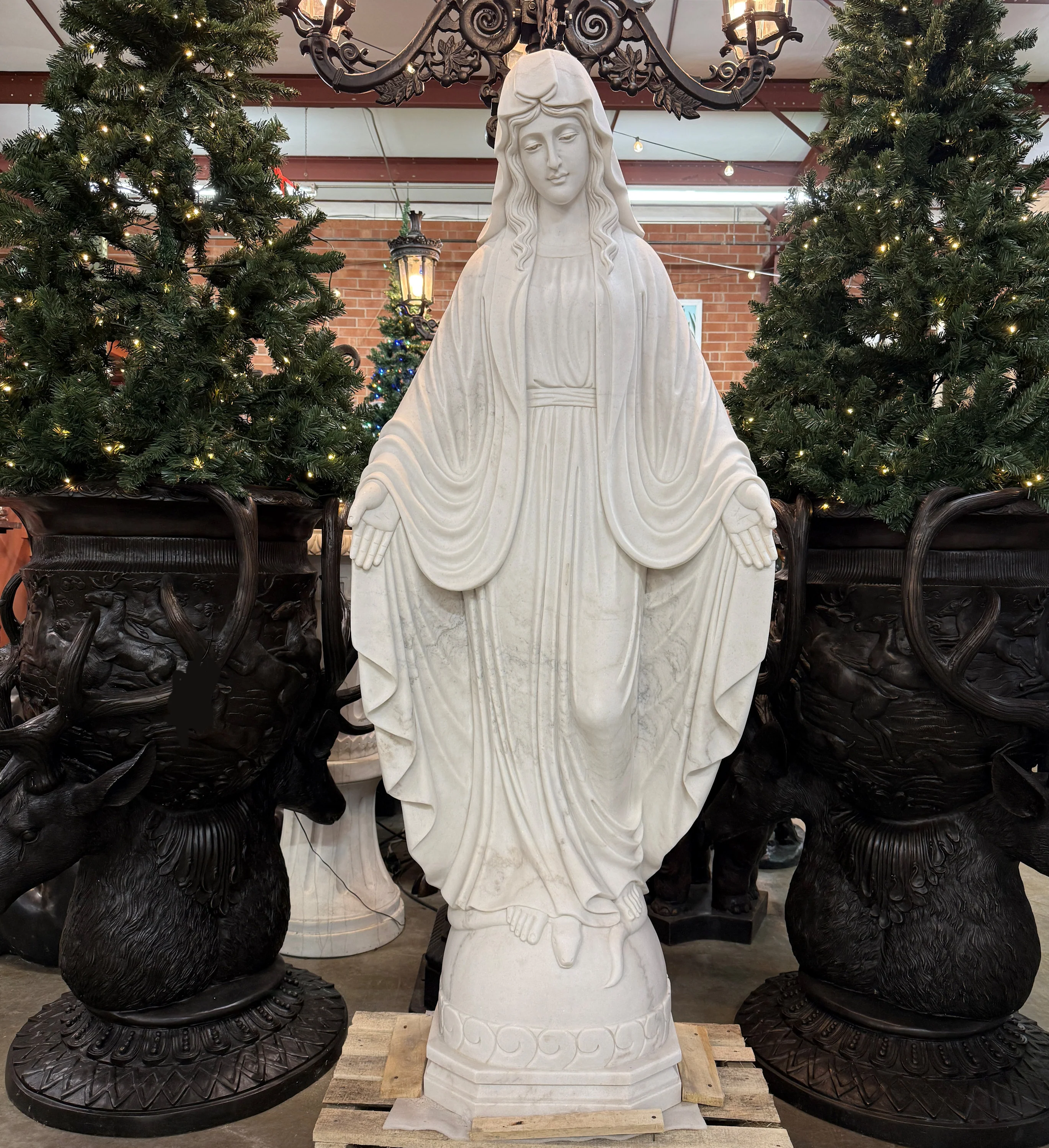 Blessed Mother Mary Life Size Marble Statue