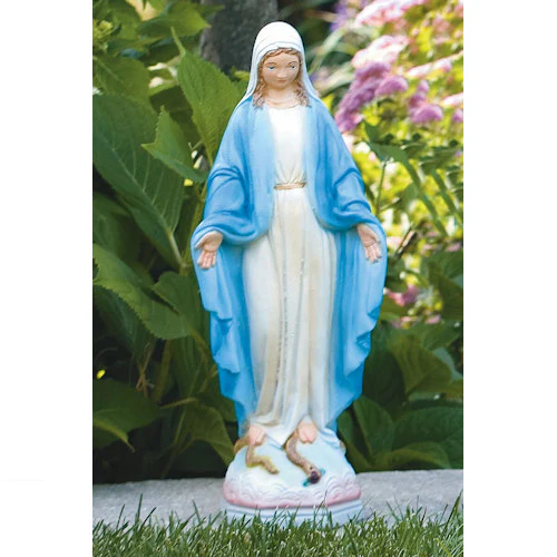 Blessed Mother Mary Sculpture 17.75" H - Image 2