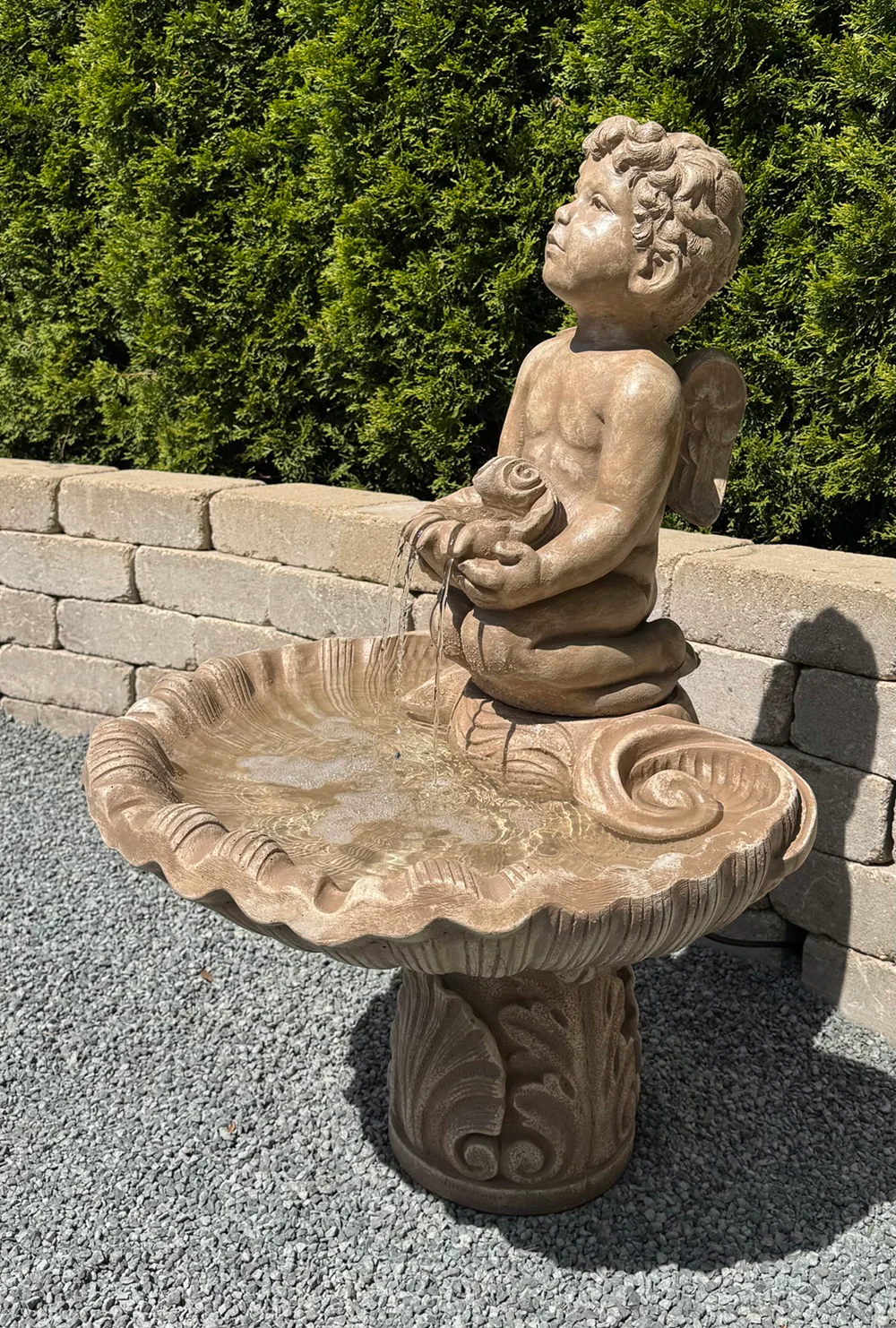 Angelic Boy Cherub Garden Fountain – 37" High - Image 2