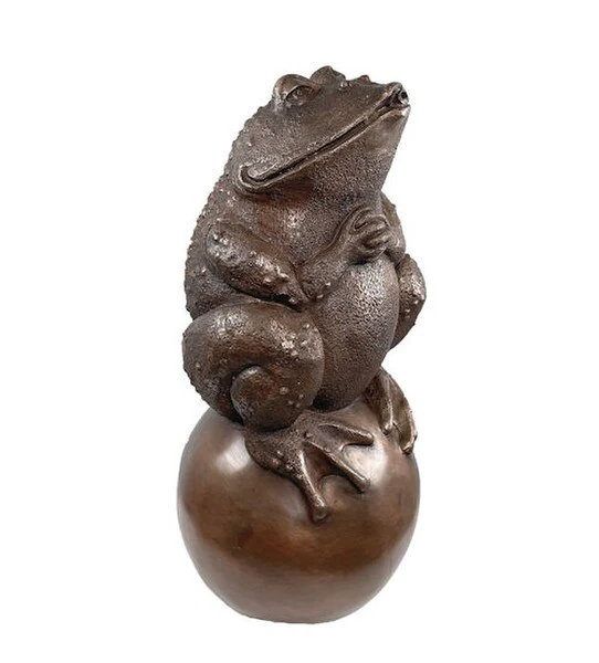 Bronze Frog on Ball Water Feature Statue