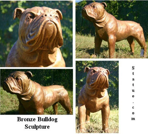 Bulldog Bronze Casting Sculpture