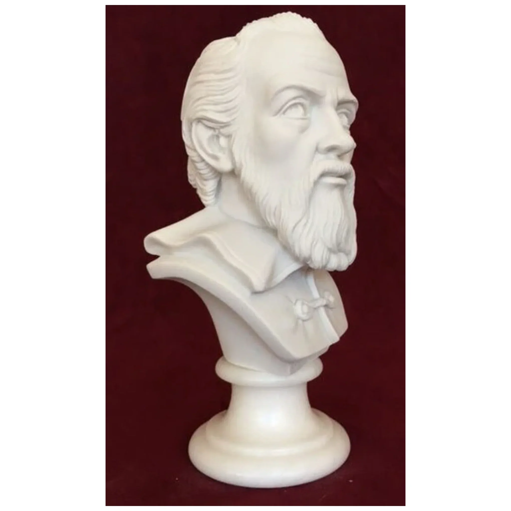 Bust of Galileo Galilei Marble Portrait Statue - Image 7