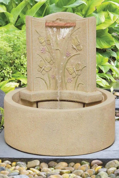 Butterfly Garden Fountain Lighted