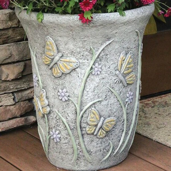 Butterfly Garden Planter Cement - Image 2
