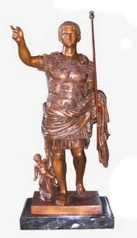Caesar Augustus of Prima Porta Bronze Statue - Image 5