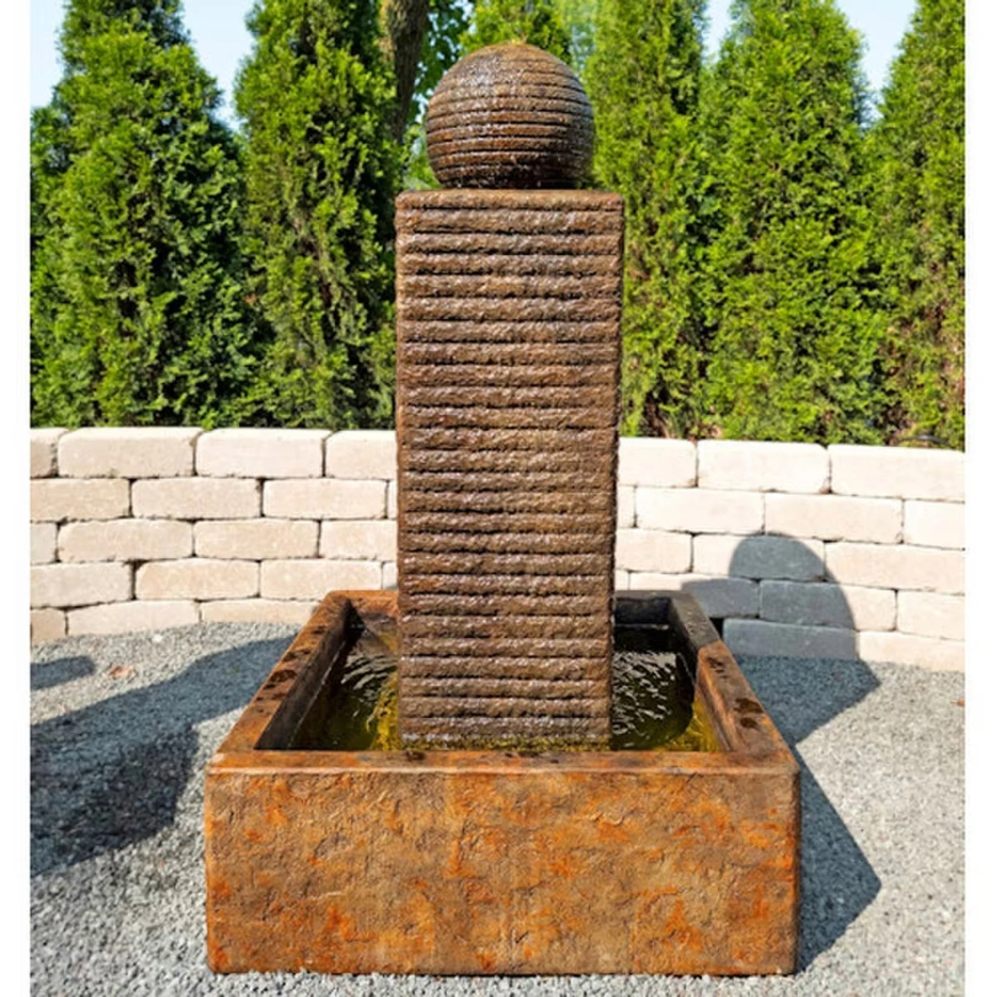Citadel Fountain Sculptural Geometric Shapes