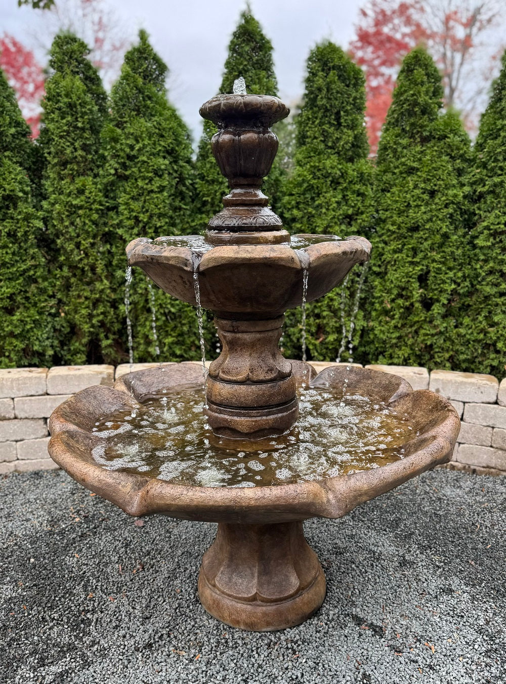 Classical Italian Finial Garden Fountain – 58" High
