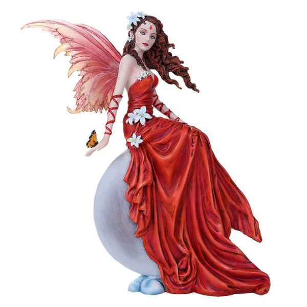 Crimson Lilly Fairy Statue by Nene Thomas