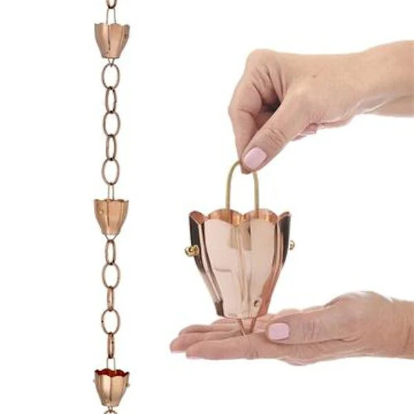Crocus Rain Chain Sculptural Downspout