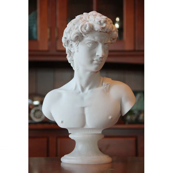 David Bust By Michelangelo 11" High Sculpture