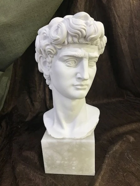 David Bust By Michelangelo Statue 15" High