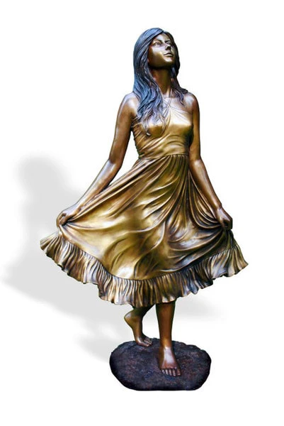 Debutant Girl Garden Bronze Sculpture 48" High - Image 3