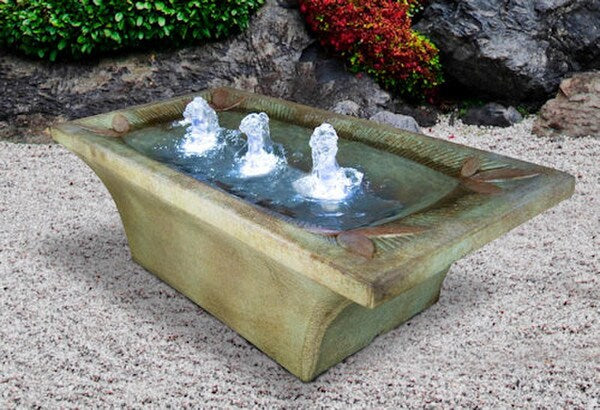 Art Deco Motif Garden Cement Fountain 40" Wide - Image 2