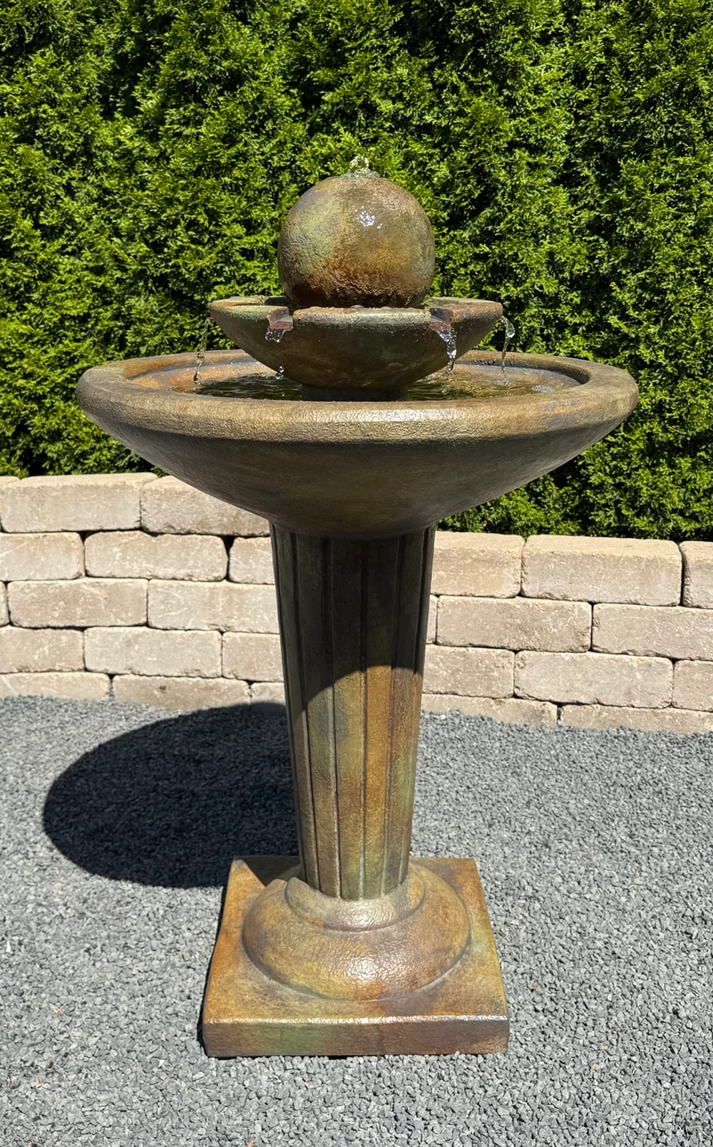 Delphi Sphere Fountain With Light Kit 41" High