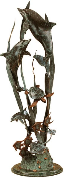 Dolphin Seaworld Seascape Sculpture