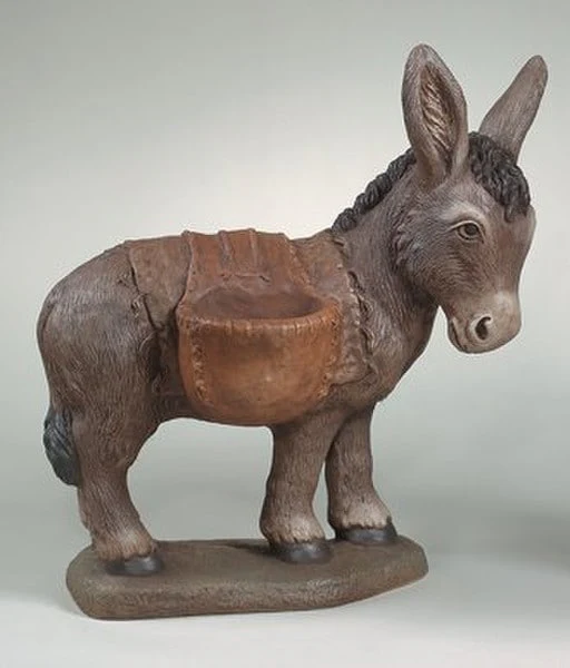 Donkey and Packs Garden Planter Sculpture 25.25" High