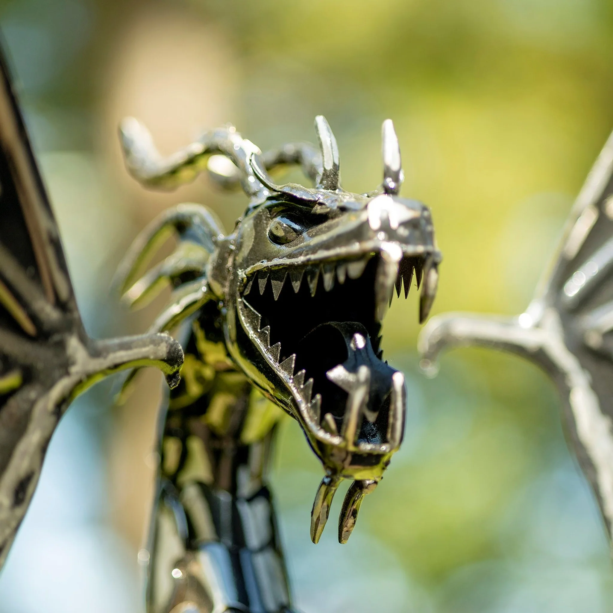 Wind Motion Dragon Garden Stake Sculpture 83.5" Tall - Image 6