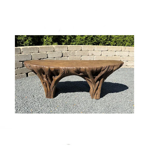 Driftwood Garden Cement Bench 44" L