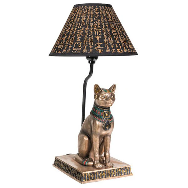 Egyptian Lamp—Cat Goddess Bastet 18"H - Image 3