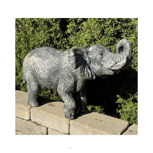 Elephant Piped Water Feature Sculpture Piped 28" L - Image 2