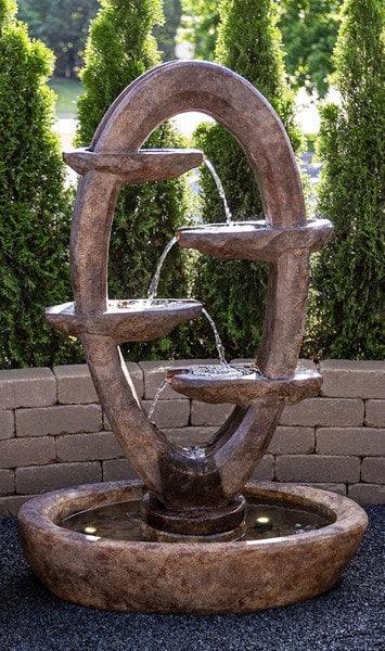 Ellipse Garden Fountain with Light 59" High - Image 2