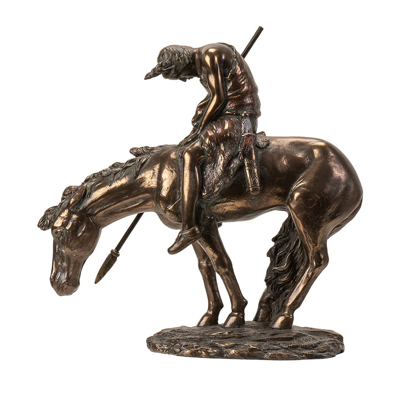 End Of The Trail Sculpture Indian 7.5 " High - Image 2