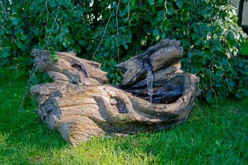 Fallen Logs Driftwood Garden Fountain with Light 45" L - Image 4