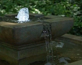 Falling Water Modern Square Garden Fountain with Light 43" High - Image 3