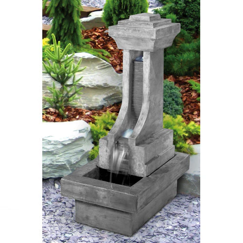 Fenelon Falls Contemporary Fountain with Light 40.5" High