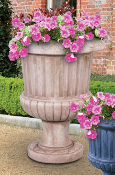 Fluted Urn Large Cast Stone 33" High
