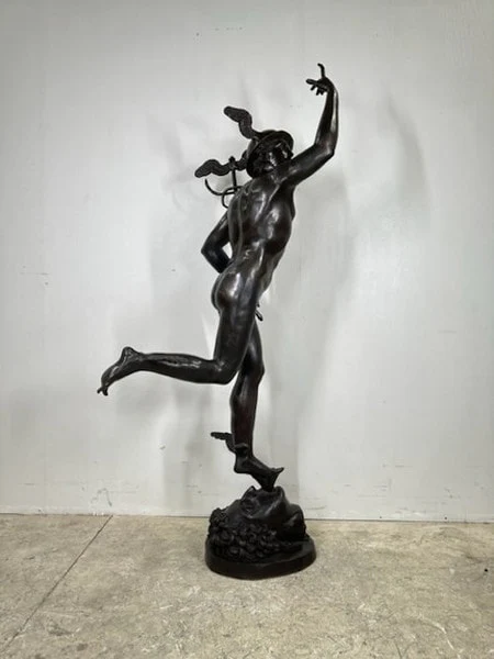 Flying Mercury Bronze Garden Statue Replica - Image 7