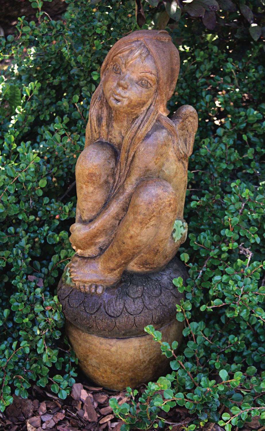 Willow Acorn Girl Garden Statue – Child of the Forest 23" High - Image 2