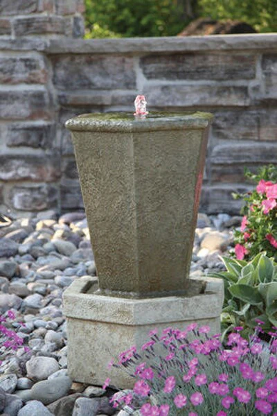 Fountainette Tuscan Hex Urn with Light