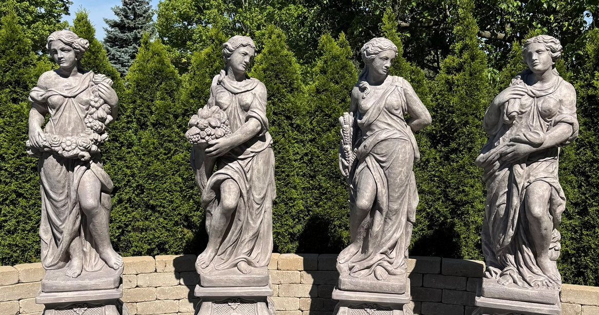 Four Seasons Life-Size Garden Statues 60" High - Image 2