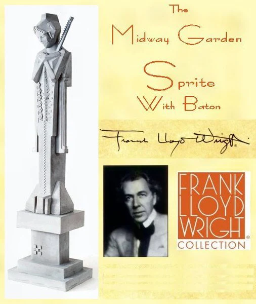 Garden Sprite with Baton On Pedestal Sculpture 42" H