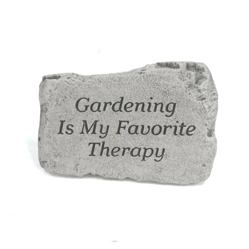 Gardening Is My Favorite Therapy Garden Stone - Image 2